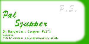 pal szupper business card